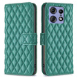 Cu clapetă pentru Motorola Edge 50 Pro 5G, Wallet, BINFEN COLOR, verde