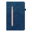 Huse pentru Lenovo Tab P11 Gen 2, Wallet Pen Slot, albastru