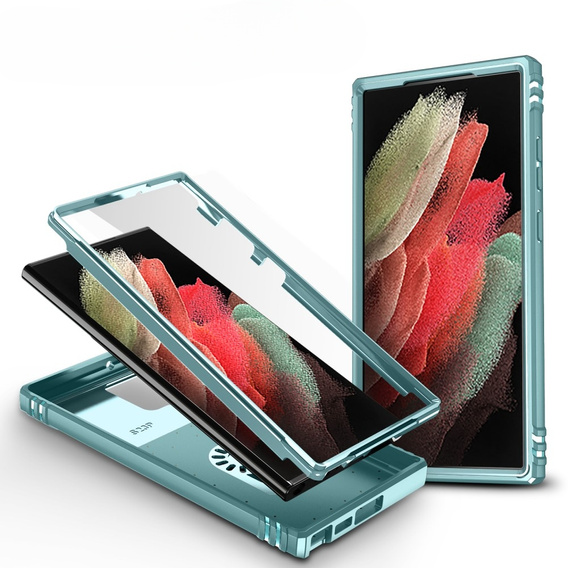 Husă blindată pentru Samsung Galaxy S23 Ultra, CamShield Slide, verde