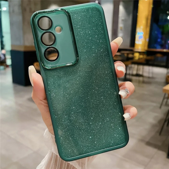 Huse pentru Samsung Galaxy M55 5G, Glittery Powder, verde