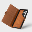 Husă din piele pentru Samsung Galaxy S24, ERBORD LeatherWallet, maro