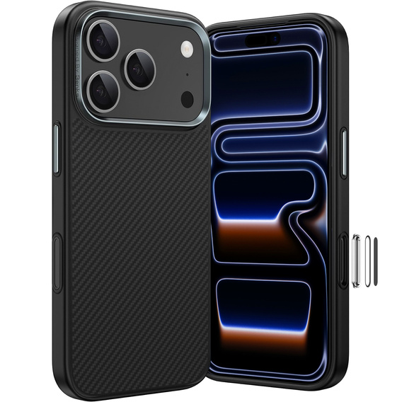 BENKS Kevlar Armor PRO Carbon Fiber 600D A069 carcasă pentru MagSafe pentru iPhone 17 Pro