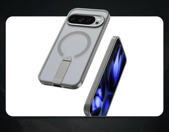Husă Fusion Hybrid pentru Google Pixel 10 Pro XL, pentru MagSafe, cu suport, gri