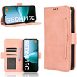 Cu clapetă pentru Xiaomi Redmi 15C 4G/LTE, Card Slot, roz