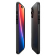 Carcasa Spigen pentru iPhone 16 Plus, Thin Fit Mag, gri + sticlă temperată 9H