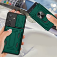 Husă blindată pentru Samsung Galaxy A54 5G, Camera Slide Card Slot, verde