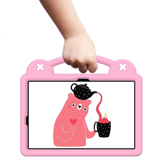 Husă pentru copii pentru Samsung Galaxy Tab S7/S8/S9, Cute Patterns, cu suport, roz