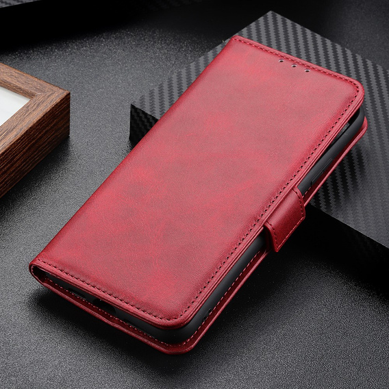 Cu clapetă pentru Motorola Moto E13, Wallet, roșu