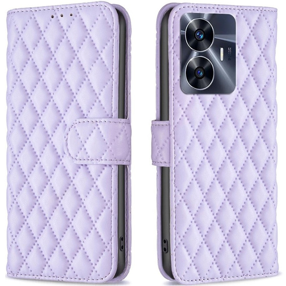 Cu clapetă pentru Realme C55, Wallet, BINFEN COLOR, violet