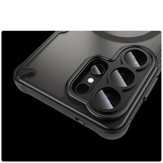 Husă blindată pentru Samsung Galaxy S26 Ultra, pentru MagSafe, mată, neagră