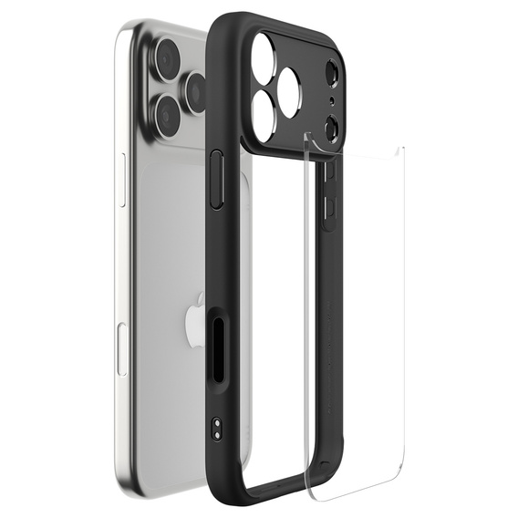 Carcasă Spigen Ultra Hybrid pentru iPhone 17 Pro Max, negru mat