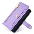 Cu clapetă pentru Oppo Reno8 T 4G, Wallet Zipper Pocket, violet