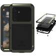 Love Mei Huse pentru Samsung Galaxy S25+ Plus, armored with glass, verde