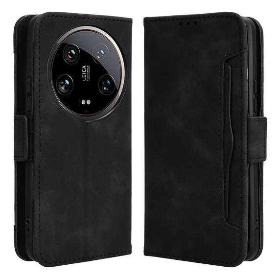 Cu clapetă pentru Xiaomi 14 Ultra, Card Slot, negru