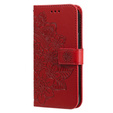 Cu clapetă pentru Samsung Galaxy A54 5G, Mandala Flower, roșu