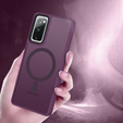 Husă pentru Samsung Galaxy S20 FE, pentru MagSafe, ERBORD Matt Case, violet închis + sticlă pentru ecran