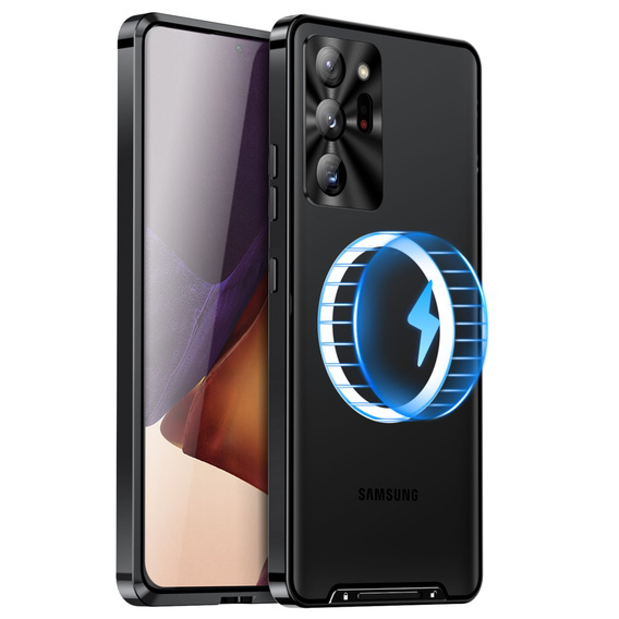 Carcasă de protecție pentru camera foto pentru Samsung Galaxy Note 20 Ultra, CamShield MagSafe, transparent / negru