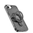 Carcasa iPhone 16e, Glittery Magnetic Kickstand, negru
