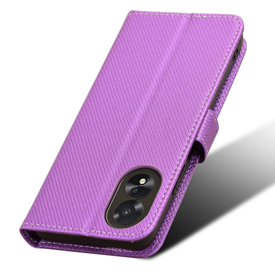 Cu clapetă pentru Oppo A38 4G / Oppo A18 4G, Wallet Smart Magnet, violet