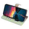 Carcasă flip pentru Motorola Edge 40 Neo 5G, Wallet Zipper Pocket, cu oglindă, verde