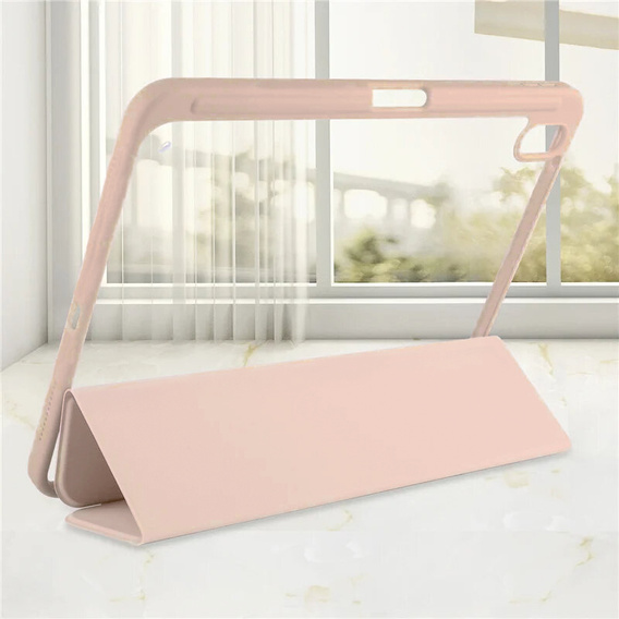Husă pentru iPad 10.9 2022 10 Gen, Smartcase Hybrid, cu spațiu pentru stylus, roz