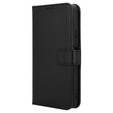 Cu clapetă pentru Xiaomi Redmi A3, Wallet Smart Magnet, negru