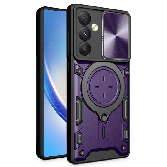 Husă blindată pentru Samsung Galaxy A54 5G, CamShield Slide, violet