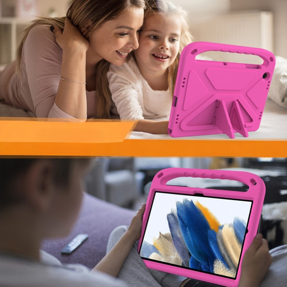 Husa pentru copii pentru Samsung Galaxy Tab A9+, Husa pentru copii cu mâner, roz