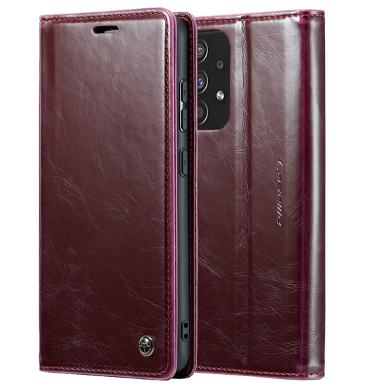 Carcasă flip CASEME pentru Samsung Galaxy A33 5G, Waxy Textured, roșu