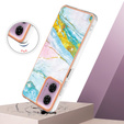 Carcasă de protecție pentru Motorola Moto G24 / G24 Power / G04, Marble Slim Case, albastru