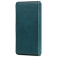 Husa cu clapetă pentru Samsung Galaxy A55 5G, 10 Card Slots Wallet, verde