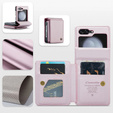 Husa cu clapetă CASEME pentru Samsung Galaxy Z Flip5 5G, Litchi Wallet, roz