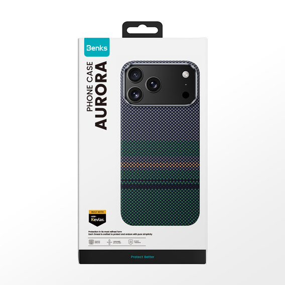 Husă BENKS Kevlar Magnetic Armor Air Aurora 600D pentru MagSafe pentru iPhone 17 Pro Max