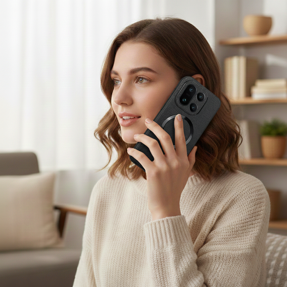 Husă hibridă din piele MagSafe pentru OnePlus 15