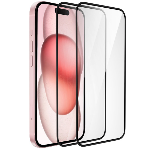 2x sticlă ceramică ERBORD Hybrid Glass pentru iPhone 15