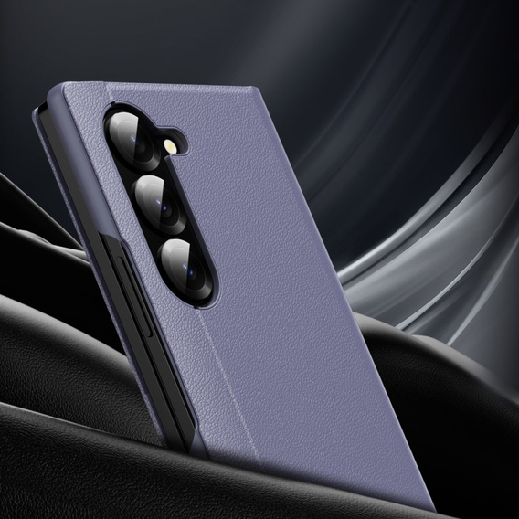 Husă cu clapetă pentru Samsung Z Fold5 5G, Smart View Wallet, lavanda