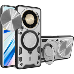 Husă blindată pentru Honor Magic 6 Lite 5G, CamShield Slide, de argint