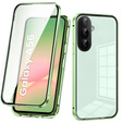 Husa pentru Samsung Galaxy A56, Magnetic Dual Glass, verde