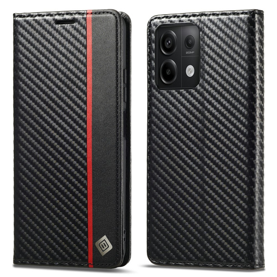 Carcasă cu clapetă pentru Xiaomi Redmi Note 13 5G, Carbon LC.IMEEKE, negru