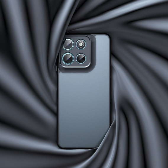 Carcasă pentru Xiaomi Redmi 15 5G / 4G, cu protecție pentru cameră, transparentă cu laturi negre