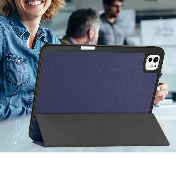 Husă pentru iPad Pro 11" 2024 (5 gen.), Smartcase cu spațiu pentru stylus, albastru închis