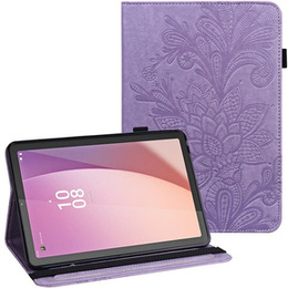 Husă cu clapetă pentru Lenovo Pad M9, flower, violet