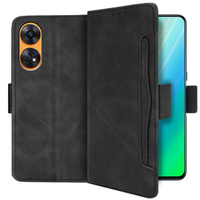 Cu clapetă pentru Oppo Reno8 T, Card Slot, negru