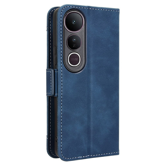 Cu clapetă pentru Vivo V50 Lite 4G / 5G, Card Slot, albastru închis