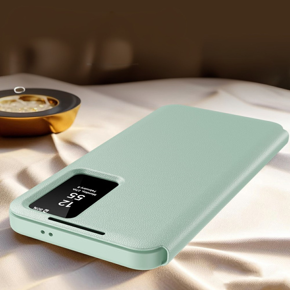 Husă cu clapetă pentru Samsung Galaxy S25 Edge, Smart View Wallet, verde