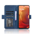 Cu clapetă pentru Motorola Moto G15 / Motorola Moto G15 Power, Card Slot, albastru închis
