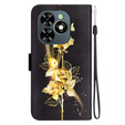 Cu clapetă pentru Infinix Hot 40i, Wallet, Butterfly rose