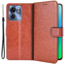 Cu clapetă pentru Motorola Edge 40, Wallet, maro