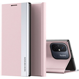 Cu clapetă pentru Xiaomi Redmi 12C, Side Magnetic, roz