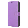 Cu clapetă pentru Realme Note 50, Wallet Smart Magnet, violet